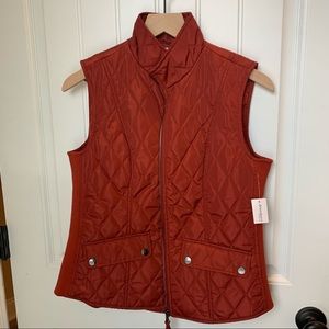 Dress Barn Rust Quilted Vest